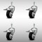 Service Caster 3 Inch SS Black Polyurethane 3/8 Inch Threaded Stem Caster Set Total Lock Brake SCC-SSTSTTL20S314-PPUB-BLK-381615-4 - alternate 1